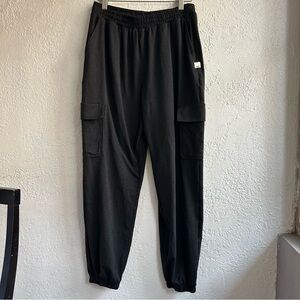 Boyfriend Black Cargo Sweatpants